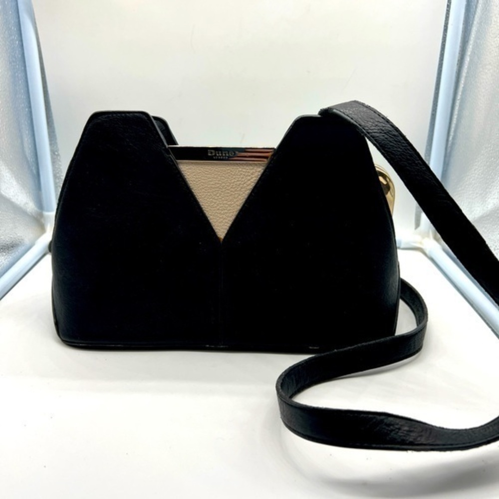 DUNE LONDON black and cream shoulder bag